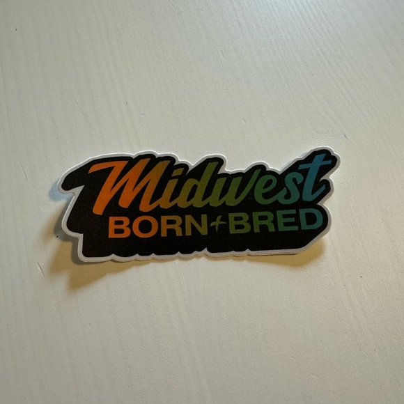 Midwest Born & Bred Vinyl Matte Diecut Sticker Neutral Earthy Colored Ombré OS - Picture 2 of 3